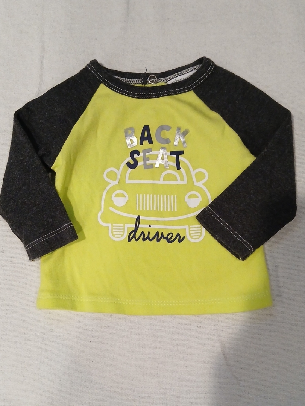 Absorba Yellow & Charcoal 'Back Seat Driver' Raglan Long-Sleeve Tee